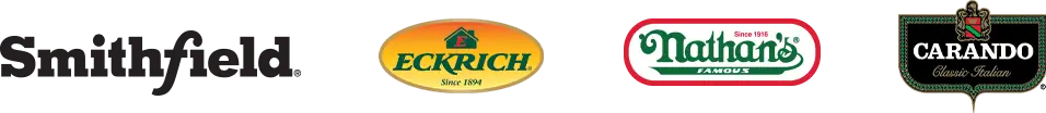 Smithfield logo, Eckrich logo, Nathan's logo